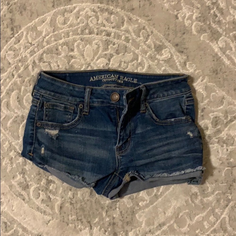 american eagle shortie jean shorts